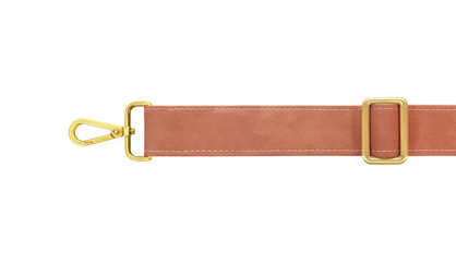 leather Sash and clip lock isolated on white with clipping path