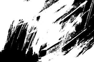 Black and white hand painted background texture with grunge brush strokes