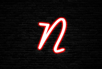 number on red background