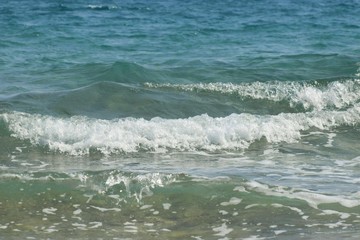 Beautiful mediterranean waves sea, Cyprus