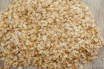 oatmeal closeup. Background with cereal. A mixture of cereal.