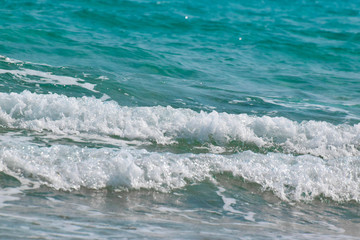 Obraz na płótnie Canvas Beautiful mediterranean waves sea, Cyprus