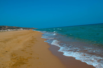Beautiful mediterranean waves sea, Cyprus