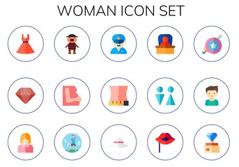 woman icon set