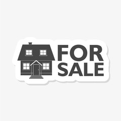 House For Sale icon sticker, Real Estate Sign