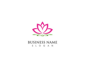 Beauty lotus Vector flowers design logo Template icon