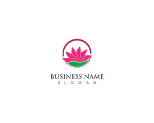 Beauty lotus Vector flowers design logo Template icon