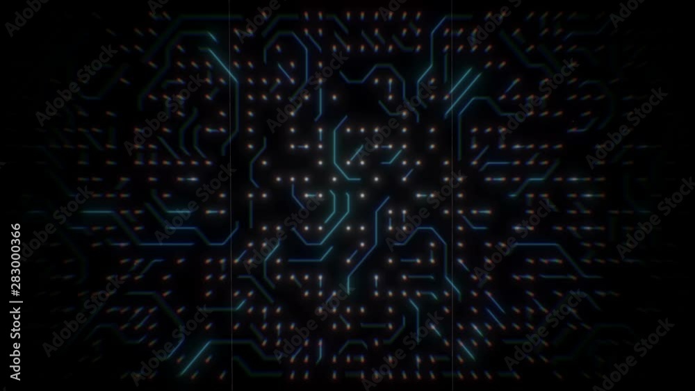 Poster abstract technology background. malware infects a computer. computer network is infected with a viru