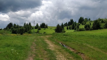 Fototapeta na wymiar Pamporovo bulgaria summer landscape