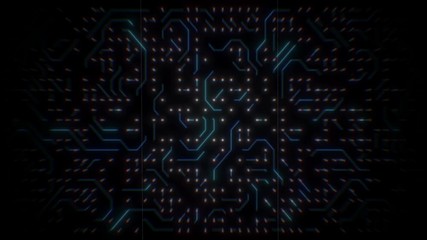 Abstract technology background. Malware infects a computer. Computer network is infected with a virus. Glitch server. - Powered by Adobe