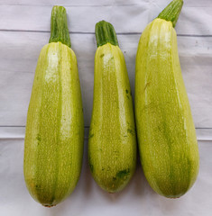 Zuchini close up on the table