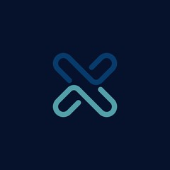 creative letter X logo design template