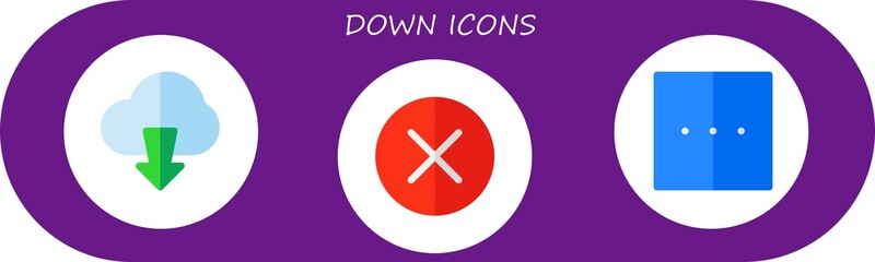 down icon set