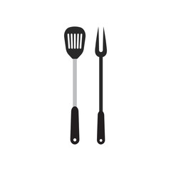 Grilling utensil graphic design template isolated illustration