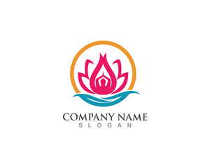 Beauty Vector and logo Lotus Flower Sign for business spa 