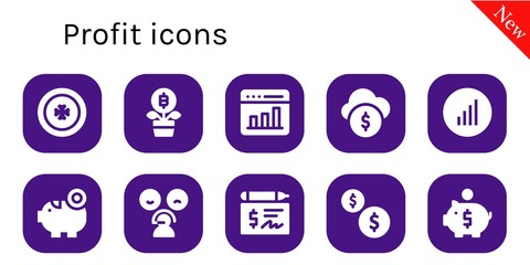 profit icon set