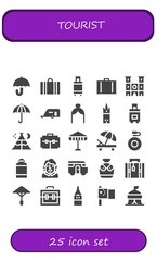 tourist icon set