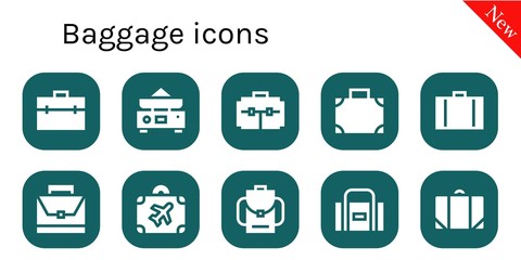 baggage icon set