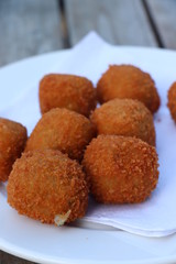Dutch snack: Bitterballen with mustard