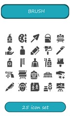 brush icon set