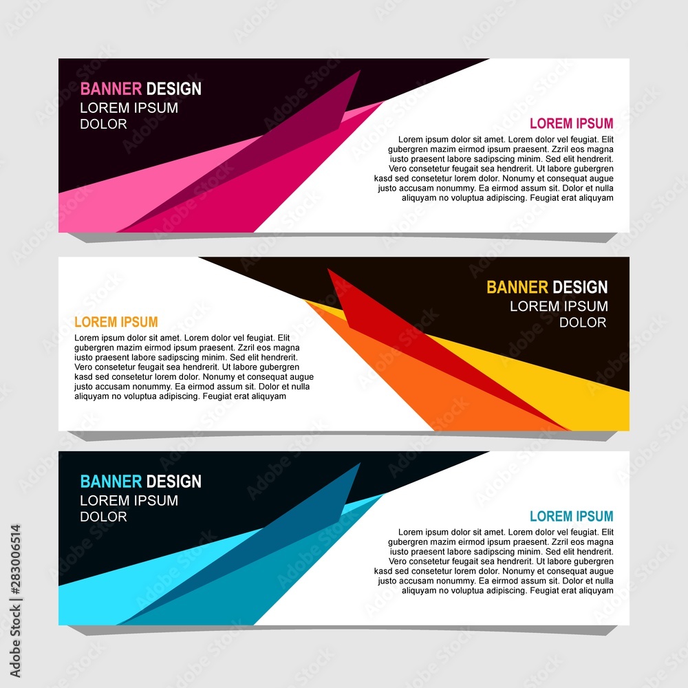 Sticker vector abstract design banner web template.