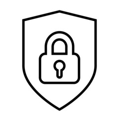 Security icon vector. Protect security illustration symbol. shield logo.
