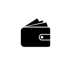 Wallet icon isolated on white background.