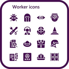 worker icon set