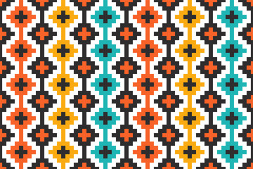 Tribal seamless colorful geometric pattern. Ethnic vector texture.Traditional ornament.