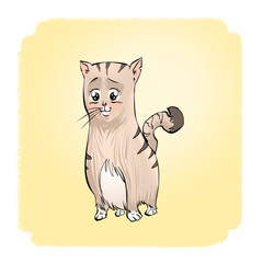illustration of a cartoon cat