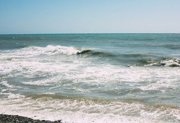 Black sea during storm, Sochi, Russia, nature background