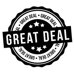 Fototapeta premium Great Deal Stamp. Vector Badge.