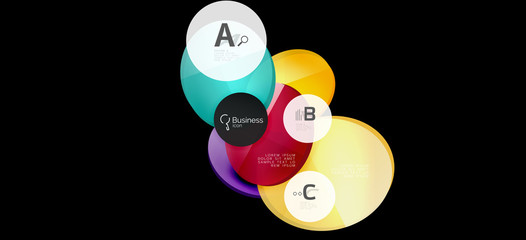 Info graphics circles background. Success icon symbol. Vector info graphic design. Creative vector element. Decoration element