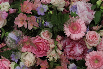 Pink and purple wedding flowers
