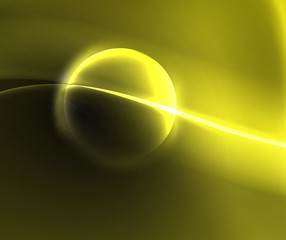 Dark space with shiny neon light motion waves. Abstract concept graphic element. Vector neon background. Technology background