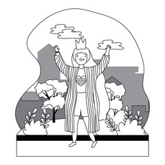 Woman supporting lgtbi march design vector illustration