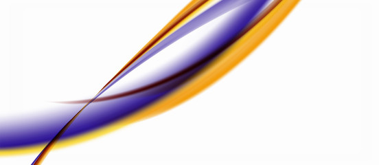 Line wave art illustration on light backdrop. Vector abstract design banner template. Business template