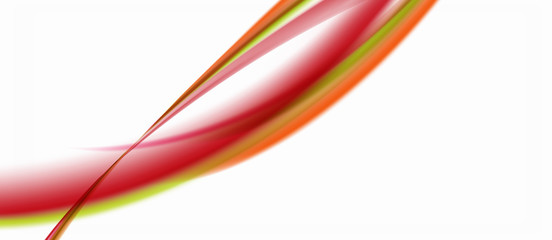 Trendy abstract wave blur pattern, multicolored lines on white background for wallpaper design. Colorful background vector. Creative vector element.