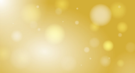 gold colored bokeh background with glowing circular shapes vector illustration