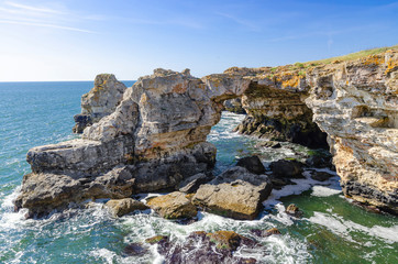 Rocky coast at Tyulenovo, Bulgaria