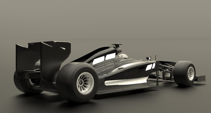 Black sport car ,race auto, 3d render.