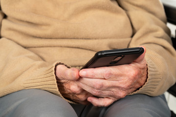 Grandmother with a smartphone
