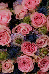 Pink wedding flowers