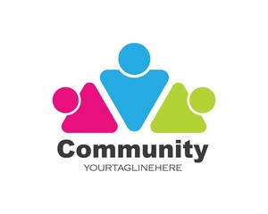 leadership,community,social and company Logo icon vector