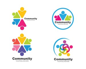 leadership,community,social and company Logo icon vector