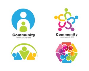 leadership,community,social and company Logo icon vector