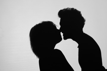 silueta de pareja 