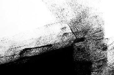Black and white hand painted background texture with grunge brush strokes
