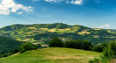 Fototapeta premium Landscape of Passo del Cerro at springtime