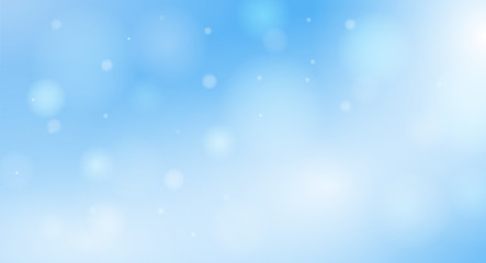 light blue colored bokeh background with glowing circular shapes vector illustration